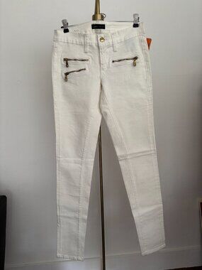 NWT Work Custom Denim Jeans White Skinny Jeans Size 27